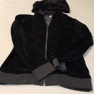 Black Cheetah Hooded Jacket